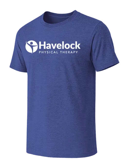 BELLA+CANVAS Heather Royal CVC Short Sleeve Tee w/Havelock Logo