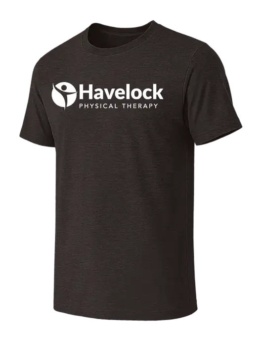 BELLA+CANVAS Dark Grey Heather CVC Short Sleeve Tee w/Havelock Logo