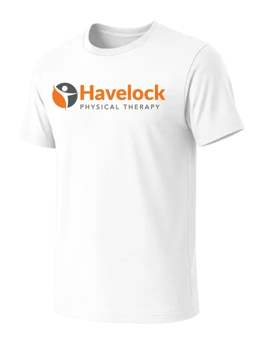 BELLA+CANVAS White Blend CVC Short Sleeve Tee w/Havelock Logo