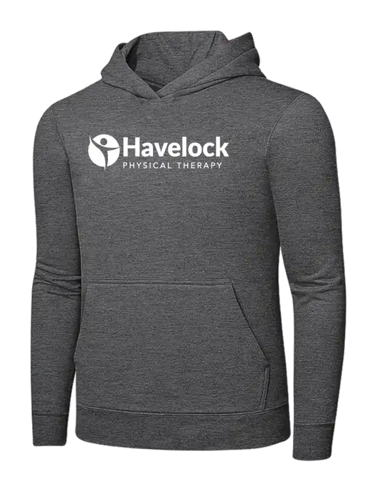 Graphite Heather 7.8. oz Ring Spun Hooded Sweatshirt w/Havelock Logo
