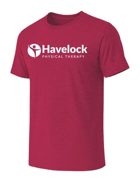 BELLA+CANVAS Heather Raspberry CVC Short Sleeve Tee w/Havelock Logo