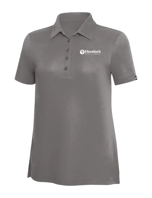 TravisMathew Grey Solid Womens Oceanside Polo w/Havelock Logo