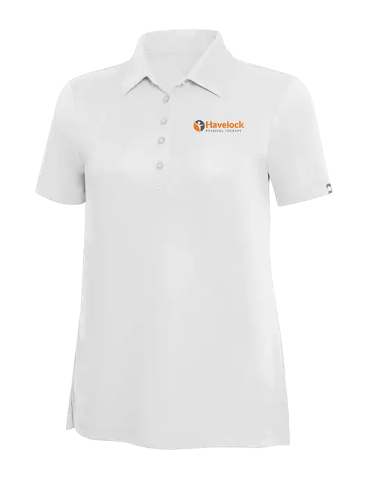 TravisMathew White Solid Womens Oceanside Polo w/Havelock Logo
