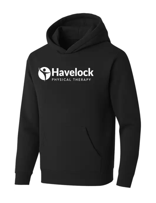 BELLA+CANVAS Black Sponge Fleece Pullover Hoodie w/Havelock Logo
