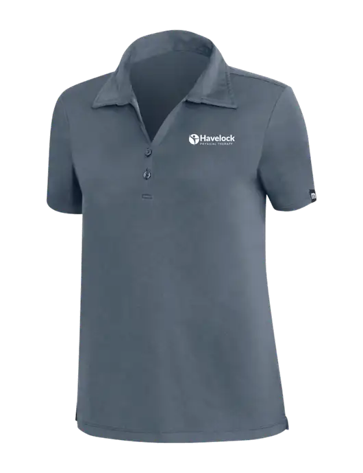 TravisMathew Dark Slate Blue Womens Coto Performance Polo w/Havelock Logo