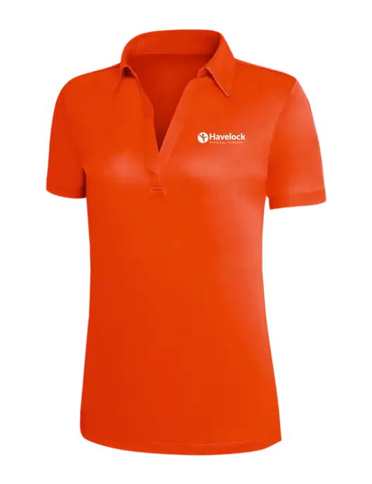 Orange Silk Touch Womens Performance Polo w/Havelock Logo