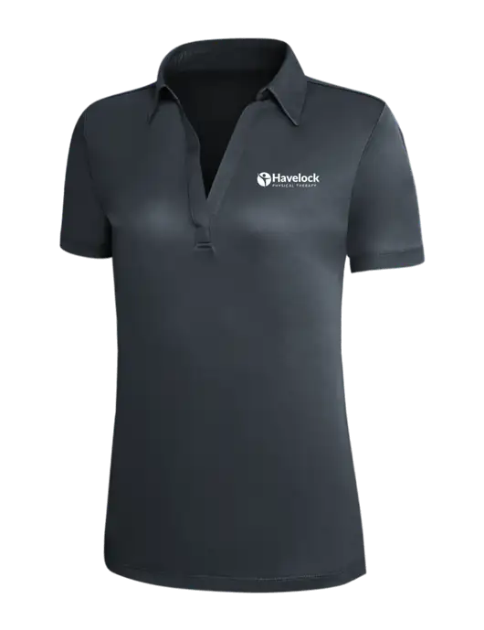 Dark Grey Silk Touch Womens Performance Polo w/Havelock Logo