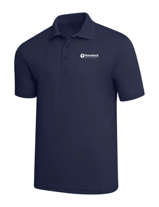 Navy PosiCharge RacerMesh Polo w/Havelock Logo