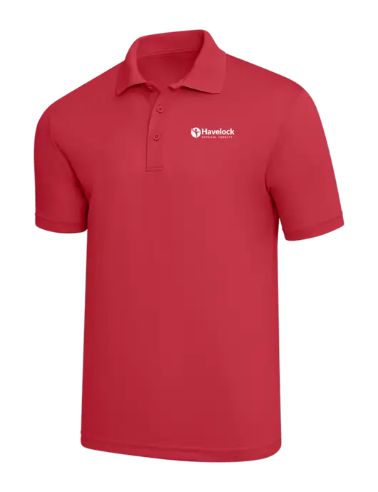 Red PosiCharge RacerMesh Polo w/Havelock Logo