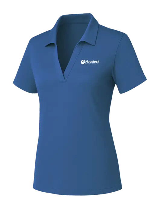 Womens Slate Blue PosiCharge RacerMesh Polo w/Havelock Logo