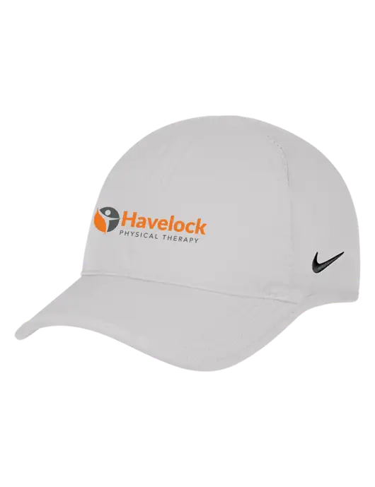 Nike White Featherlight Cap w/Havelock Logo