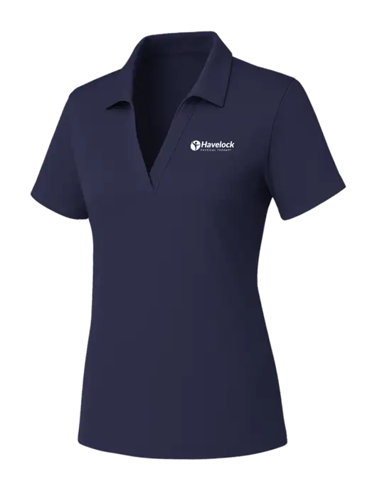 Womens Navy PosiCharge RacerMesh Polo w/Havelock Logo