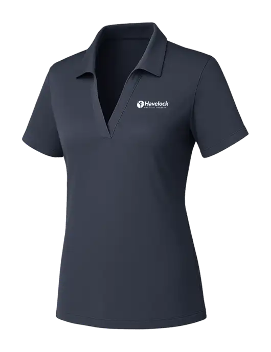 Womens Dark Grey PosiCharge RacerMesh Polo w/Havelock Logo