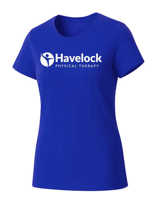 Womens Seriously Soft Royal T-Shirt w/Havelock Logo