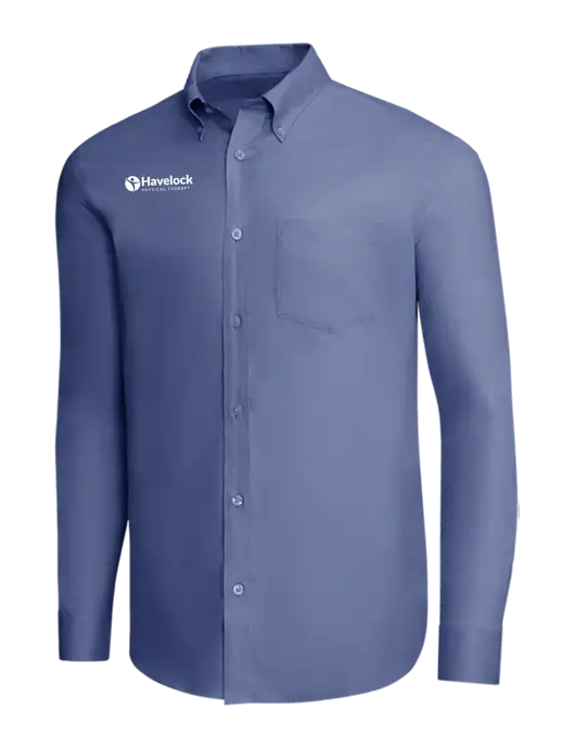 Brooks Brothers Light Navy Wrinkle-Free Stretch Pinpoint Shirt w/Havelock Logo