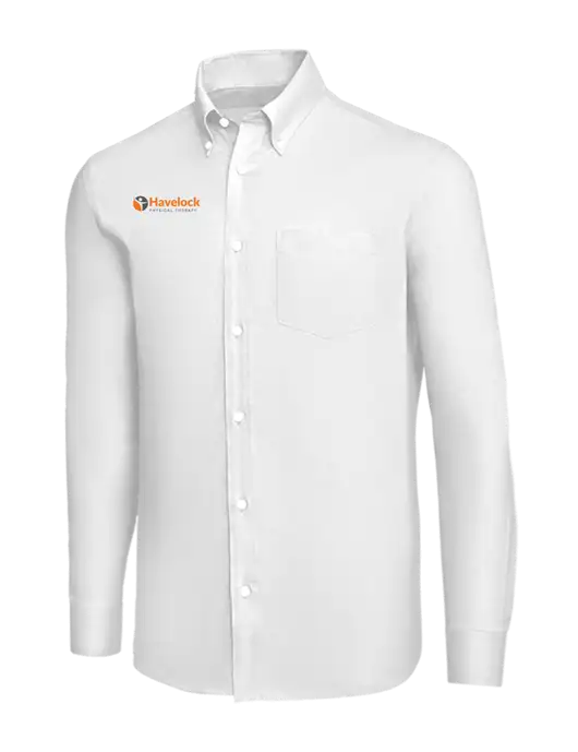 Brooks Brothers White Wrinkle-Free Stretch Nailhead Shirt w/Havelock Logo