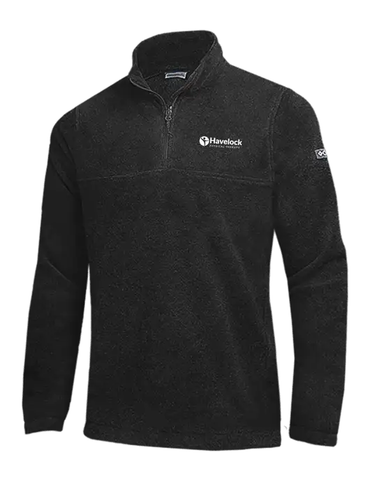 Columbia Black Steens Mountain Fleece 1/2 Zip Pullover w/Havelock Logo