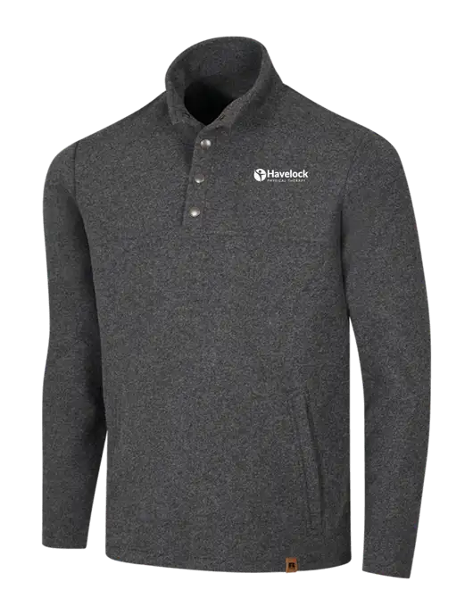 Russell Outdoors Dark Grey Heather Basin Snap Pullover w/Havelock Logo