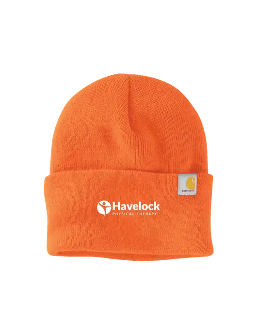 Carhartt Orange Watch Cap 2.0 w/Havelock Logo