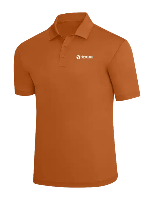 Burnt Orange Silk Touch Polo w/Havelock Logo