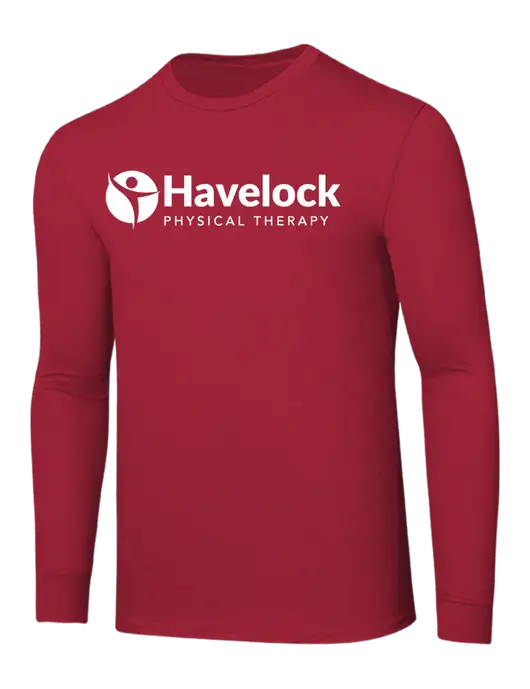 Core Blend Red Long Sleeve Tee w/Havelock Logo