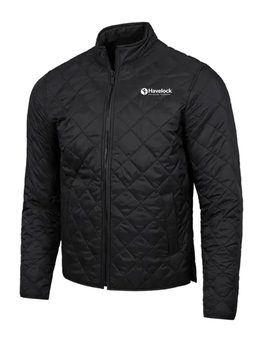 Mercer+Mettle Black Quilted Full-Zip Jacket w/Havelock Logo