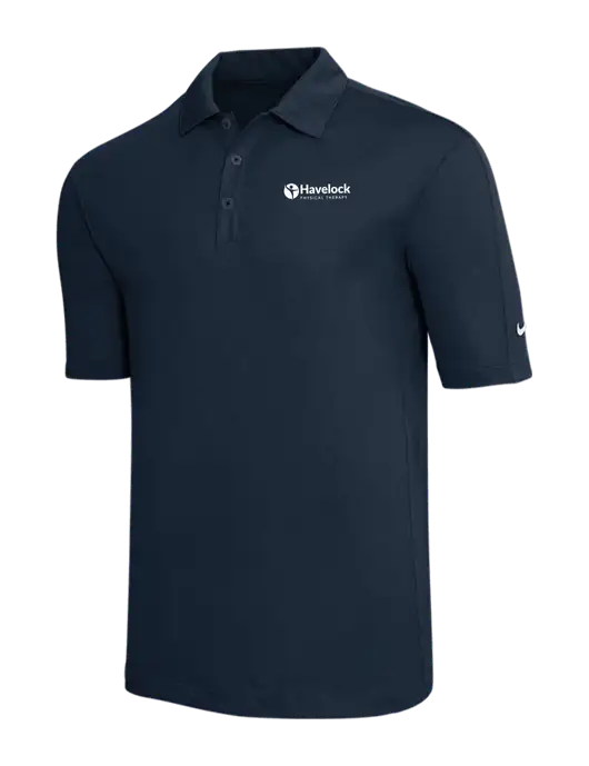 Nike Navy Tech Sport Dri-FIT Polo w/Havelock Logo