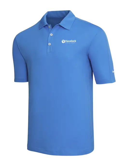 Nike Light Royal Blue Tech Sport Dri-FIT Polo w/Havelock Logo