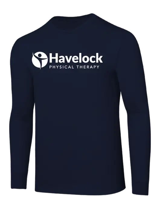 Core Blend Navy Long Sleeve Tee w/Havelock Logo