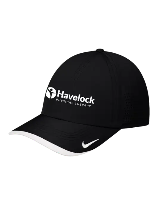 Nike Black/White Dri-FIT Perforated Performance Cap w/Havelock Logo