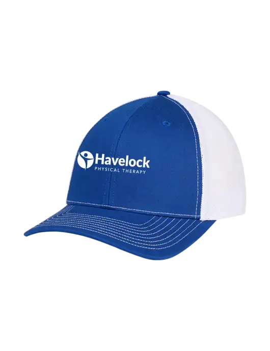Richardson Adjustable Snapback Original 112 Trucker Cap Royal w/White Mesh w/Havelock Logo