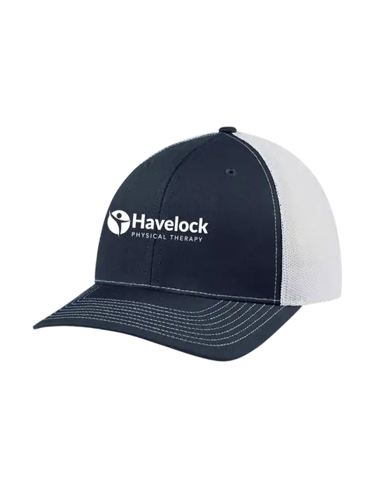 Richardson Adjustable Snapback Original 112 Trucker Cap Navy w/White Mesh w/Havelock Logo