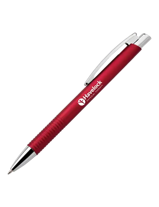 Malay Red Ballpoint Pen - Blue Ink w/Havelock Logo
