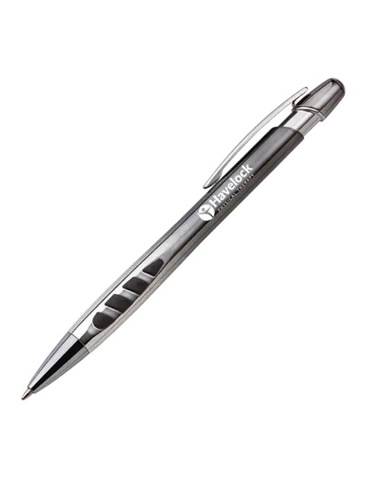 Zenith Gunmetal Ballpoint Pen - Blue ink w/Havelock Logo