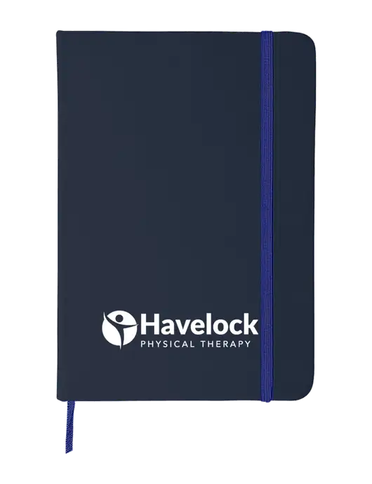 Dark Navy Blue Comfort Touch Bound Journal 5" X 7" w/Havelock Logo