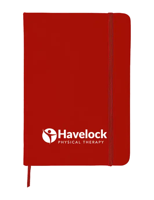 Red Comfort Touch Bound Journal 5" X 7" w/Havelock Logo