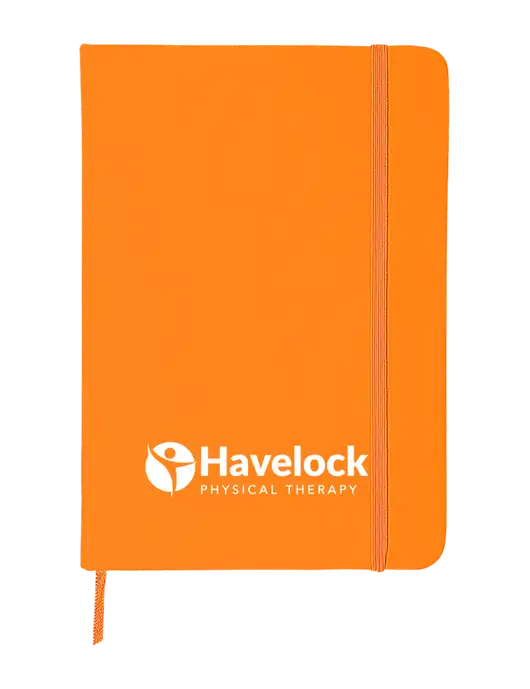 Orange Comfort Touch Bound Journal 5" X 7" w/Havelock Logo