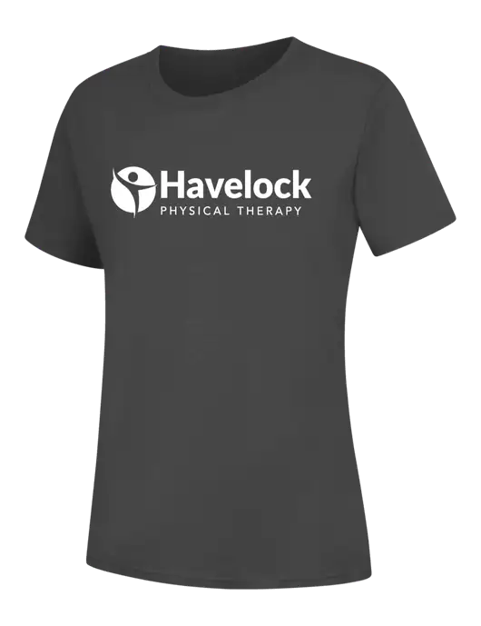 Womens Charcoal Core Blend Tee w/Havelock Logo