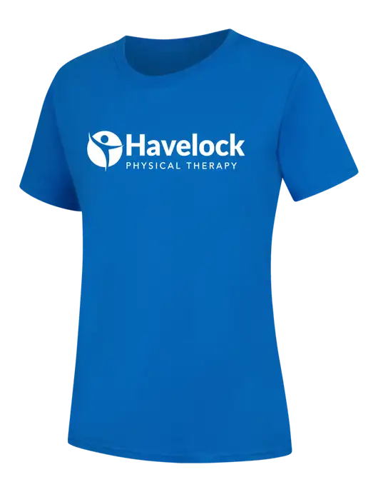 Womens Royal Blue Core Blend Tee w/Havelock Logo