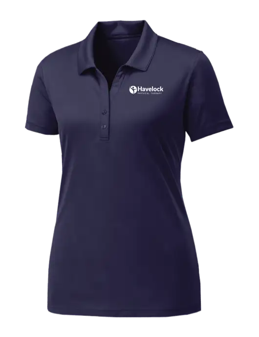 Womens Navy PosiCharge Competitor Polo w/Havelock Logo