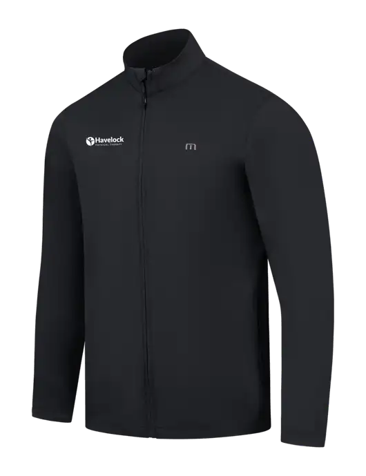 TravisMathew Black Surfside Full-Zip Jacket w/Havelock Logo