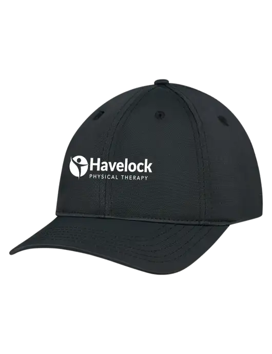 Black Nylon Twill Performance Cap w/Havelock Logo