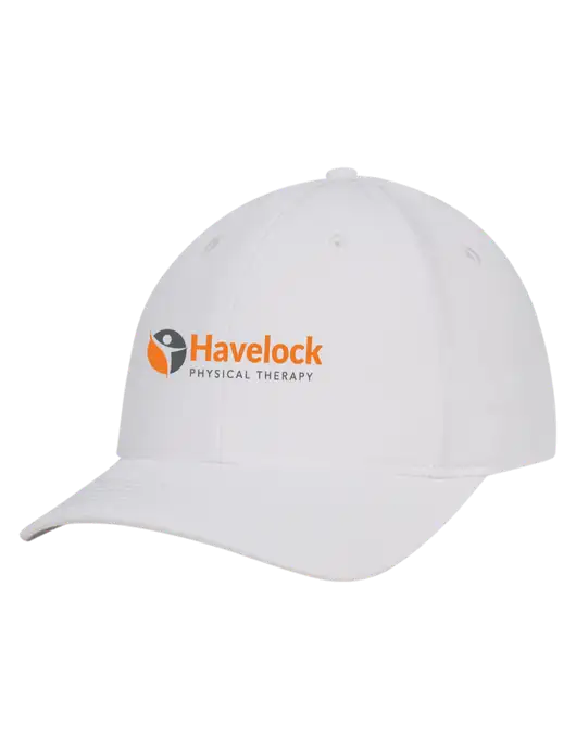 White Nylon Twill Performance Cap w/Havelock Logo