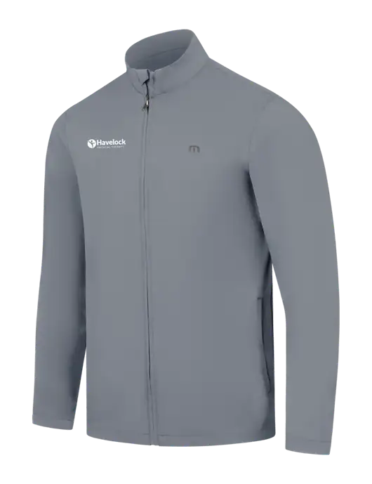 TravisMathew Light Medium Grey Surfside Full-Zip Jacket w/Havelock Logo