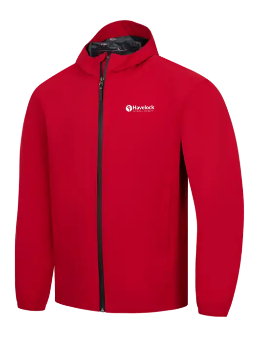 Red Essential Rain Jacket w/Havelock Logo