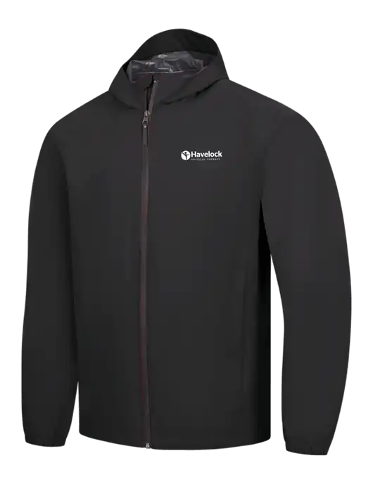 Black Essential Rain Jacket w/Havelock Logo
