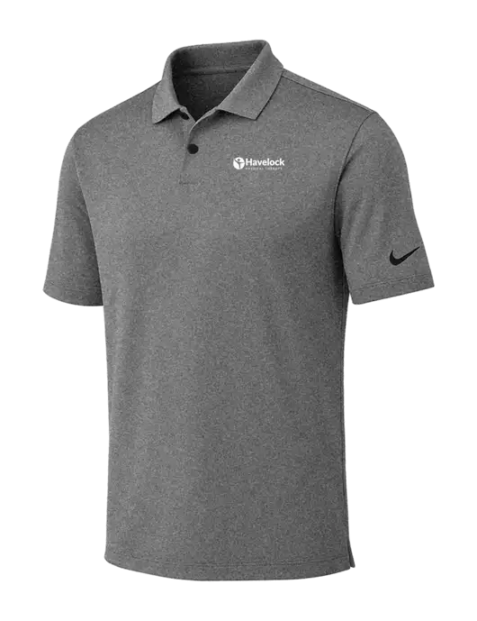 Nike Dark Grey Heather Dri-FIT Vapor Polo w/Havelock Logo