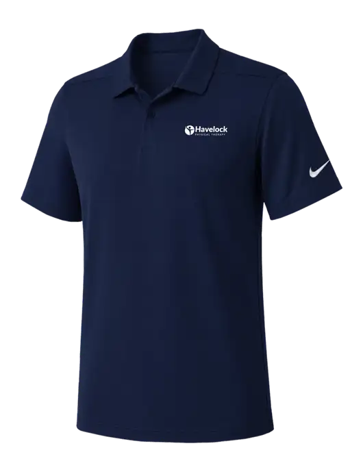 Nike Navy Dry Essential Solid Polo w/Havelock Logo