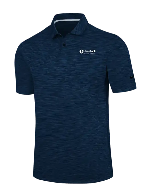 Nike Navy Dri-FIT Vapor Space Dyed Polo w/Havelock Logo