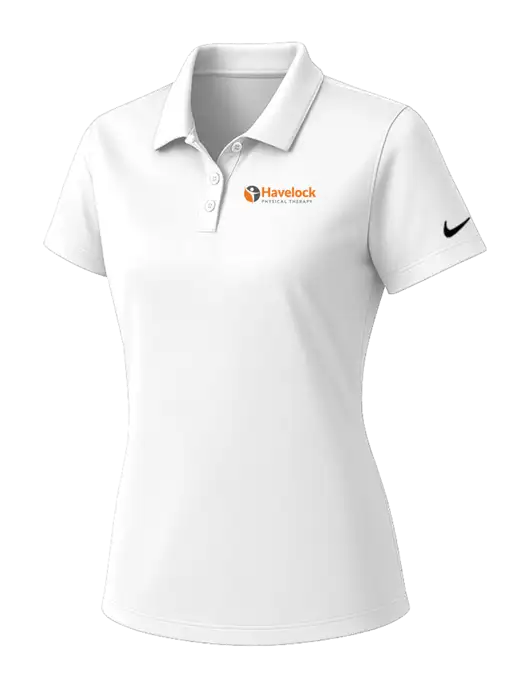 Nike Womens White Dry Essential Solid Polo w/Havelock Logo